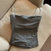 Sophisticated Girls Pleated Halter Crop Top Summer Versatile Soft and Breathable Girls Camisoles Girls Daily Wear Underwears 2