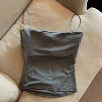 Sophisticated Girls Pleated Halter Crop Top Summer Versatile Soft and Breathable Girls Camisoles Girls Daily Wear Underwears 2