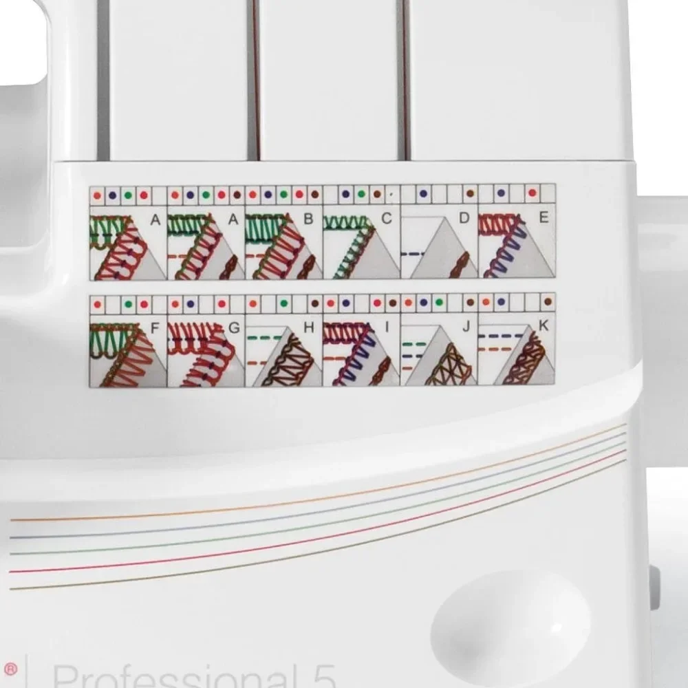 Professional 14T968DC serger overlock 2-3-4-5 stitch capability 1300 stitches per minute self adjusting sewing