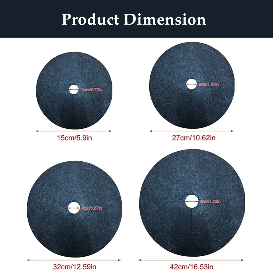 Weed Control Fabric Non-Woven Tree Mulch Ring Weeding Barrier Protector Mat Plant Cover Anti Grass Gardening 15cm-82cm