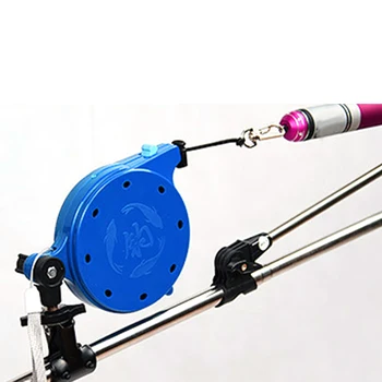 20/40M Fishing Rods Lanyard Tether Safety Line Stainless Steel Spring Sautomatic Fish Slipping Safety Device with Non-Slip Clamp 2