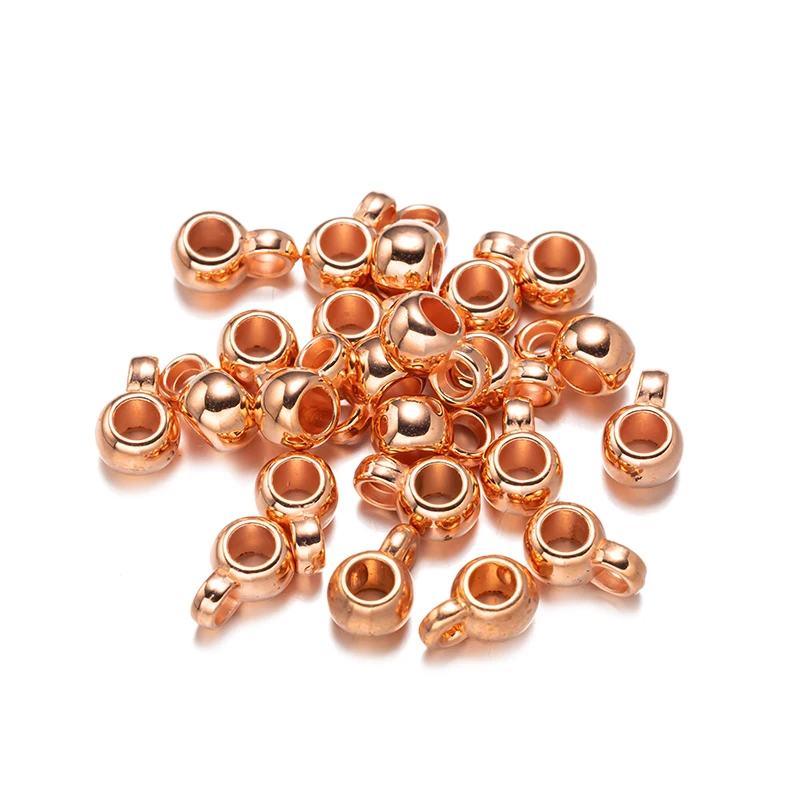 100 stücke ccb großes Loch Spacer Perlen Kleiderbügel Charm Connector baumeln Link für DIY europäischen Armband Halskette Schmuck Herstellung Lieferungen – Detail 4