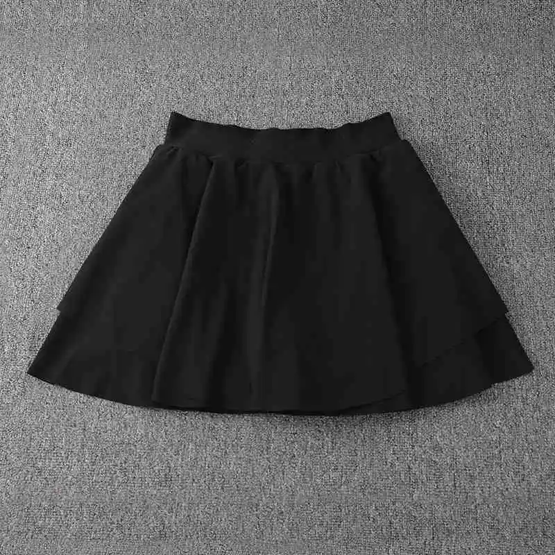 New Design Solid Color Double Layer High Waisted Gym Workout Fitness Athletic Yoga Wear Tennis Skirt