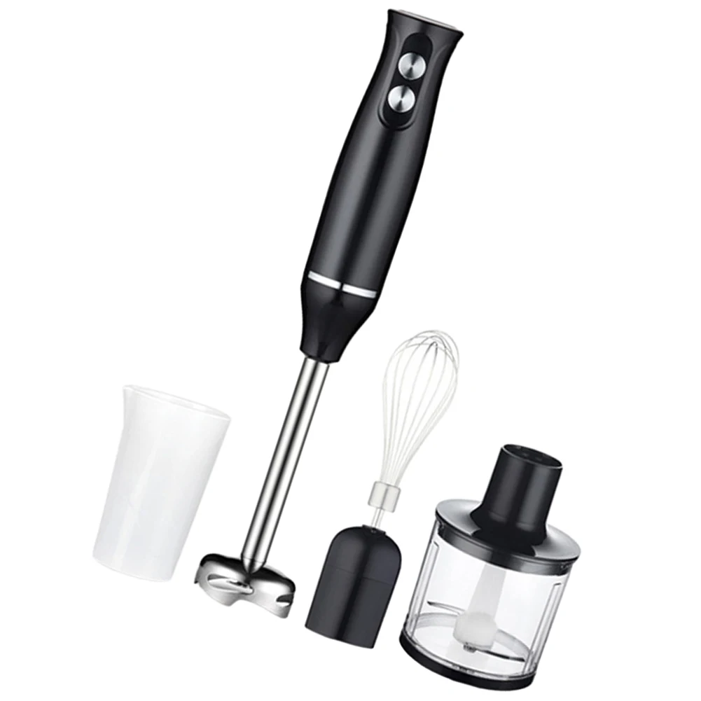 500W 핸드헬드 이머젼 블렌더 500ml 프로세서 4-in-1 핸드헬드 스틱 믹서 세트 스테인리스 스틸 블레이드 거품기 주서기