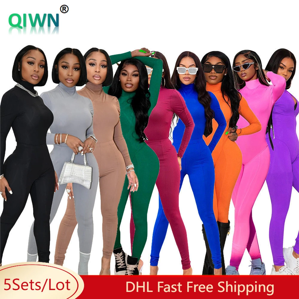 Conjunto de dos piezas de manga larga y Leggings mujer, conjunto de ropa deportiva moldeadora de cuerpo, ropa de color liso, venta al por mayor, 5 conjuntos, 8637| | - AliExpress