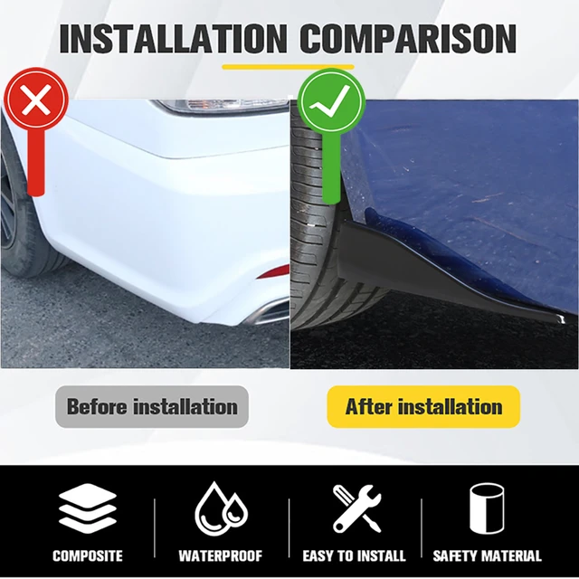 1 paar Auto Hintere Stoßstange Lip Trim Protector Auto Seite Rock Abdeckung  Auto Ecke Stoßstange Wachen mit schrauben Universal-Fit - AliExpress