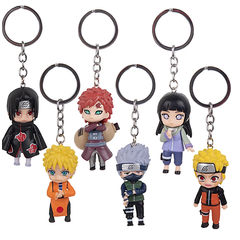 Mini Figuras Chave Anel Naruto Toy Sasuke Kakashi Gaara Chaves Cadeia Com  Sino Pequeno Pingentes Fivela Dos Desenhos Animados 5 75qqa O1 De $9,61