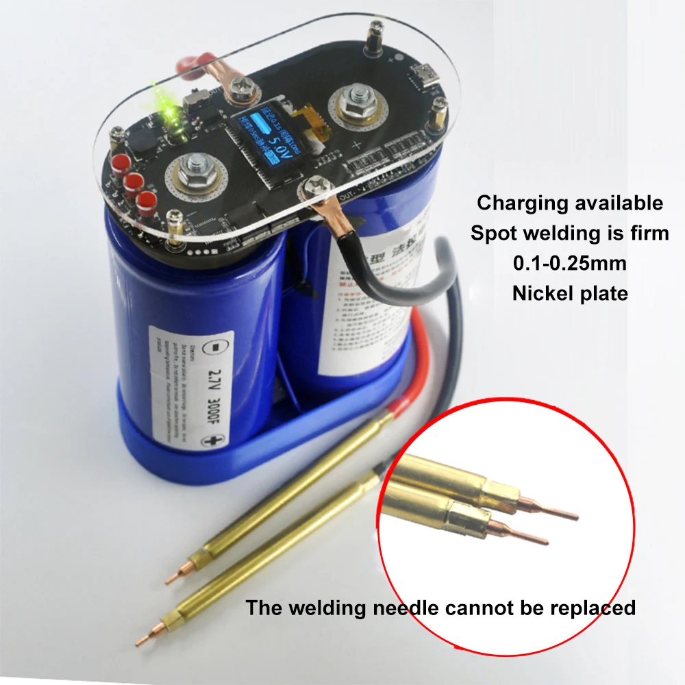 Portable Spot Welder Intelligent Control Dual-pulse Spot Welding Machine Adjustable High Power Welding Machine Control Board DIY industrial use portable cleaning machine rust cleaner new style convenient laser pulse cleaning machine