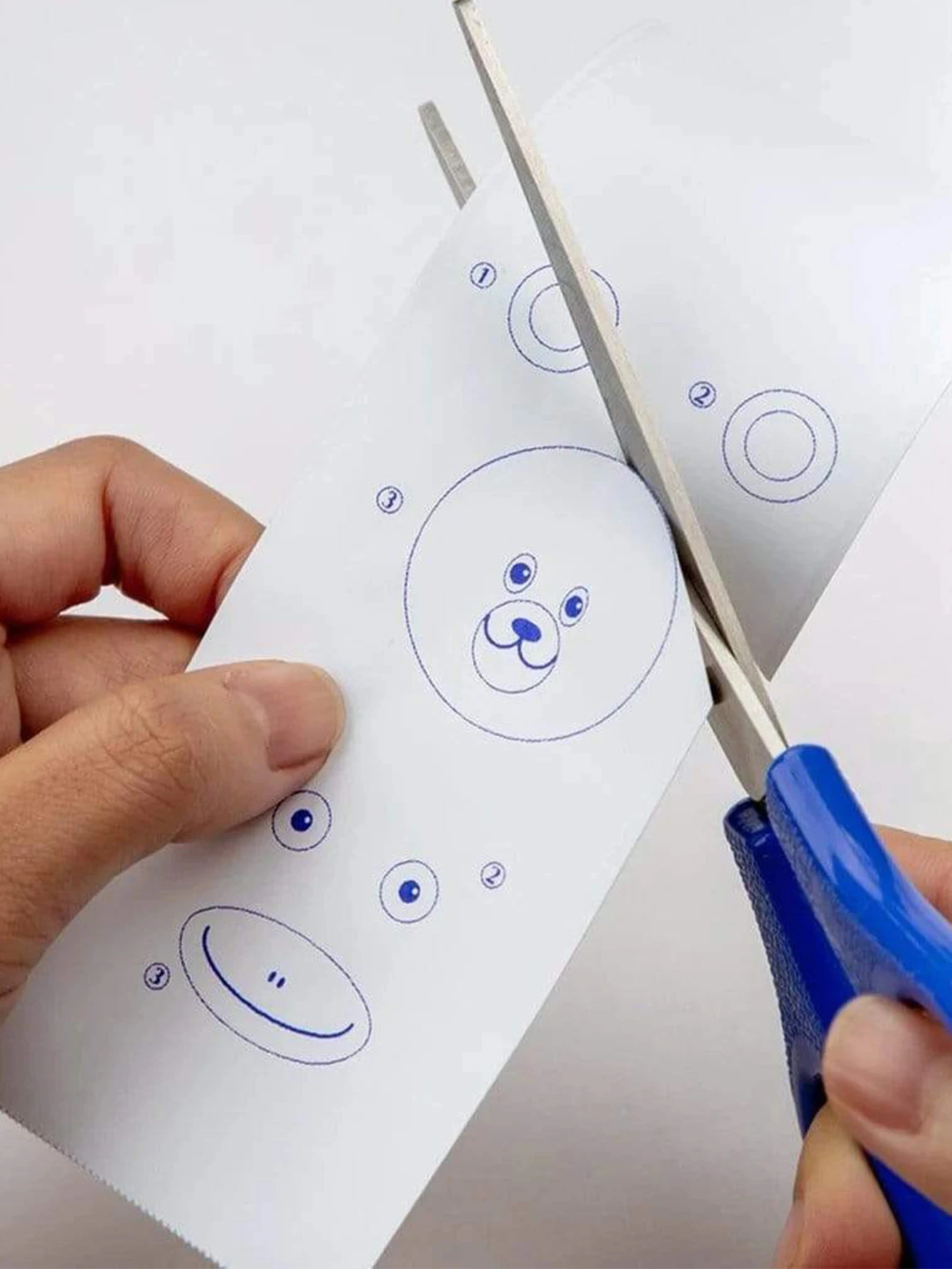 Thermal Paper 3 Rolls Sticky Blue on White 57mm for Journal Photo Texts Study Notes Helloween Christmas Memo List Printing