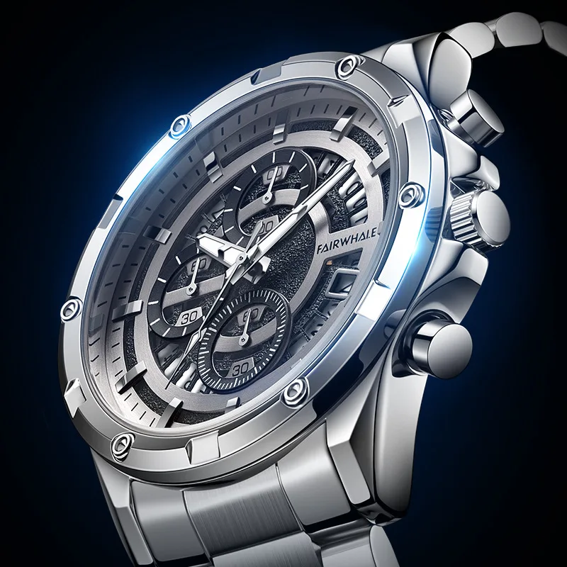 MARK FAIRWHALE Watch Fashion Business Waterproof Night Light Watch Men's Name