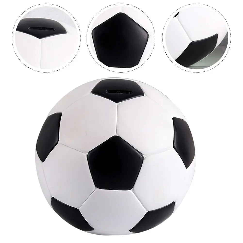 Tin Football Piggy Bank Car Decor Kids Coin Money Basketball Boys Travel Ornaments for 3