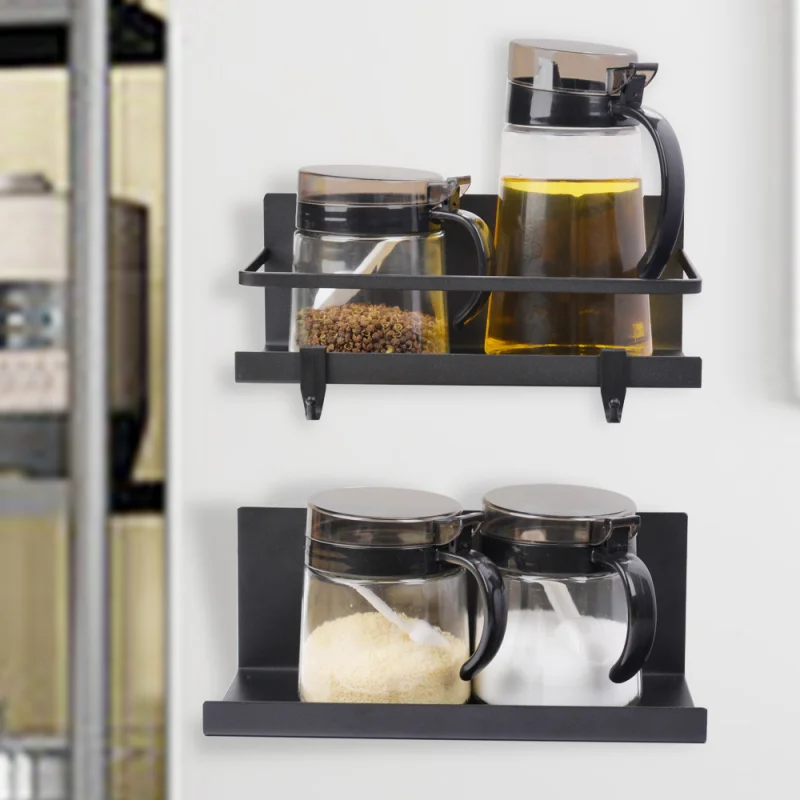 

Magnetic Seasoning Rack Refrigerator Magnetic Seasoning Rack, Strong Magnetic Refrigerator Storage Rack with Detachable Hook
