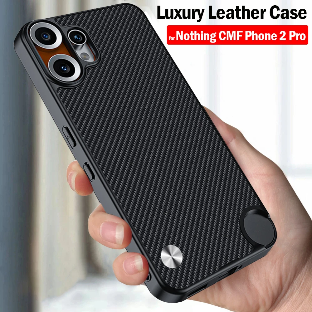 Luxury Fiber Texture PU-Leather Shockproof Phone Case