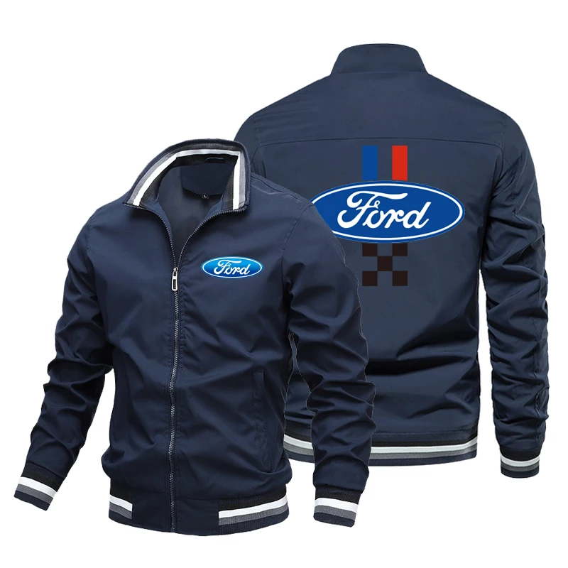 Veste de moto avec logo Ford pour homme, imprimée et personnalisée, 2023 nouveau