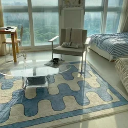 Living Room Carpet Checkerboard Art Home Decor Fluffy Plush Bedroom Rug Wave Coffee Table Mat Customize 풀밭 ковер Tapete מַרבַד