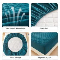 1pc 3D Air Fabric Thick Mattress Cover, 100% Waterproof Mattress Protector, Soft and Breathable Fitted Bed Sheet (No Pillowcase) 4