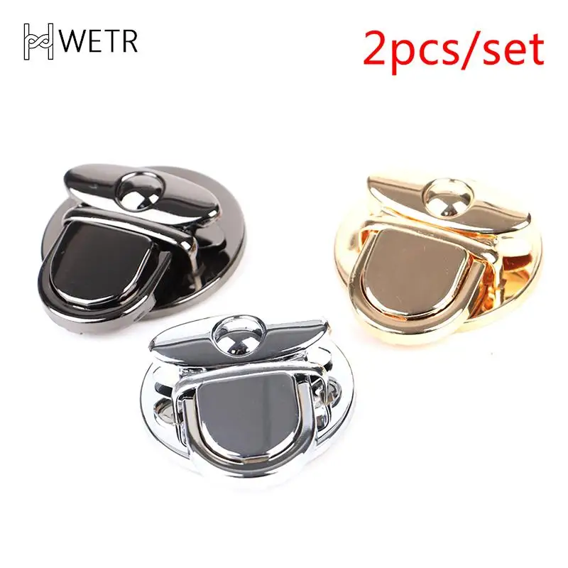 

2x Metal Lock Bag Case Buckle Clasp For Handbags Shoulder Bags Purse Accessories