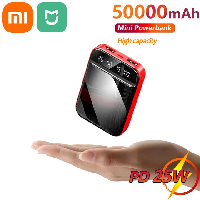 Xiaomi Mijia 50000mAh Mini Power Bank with Dual USB Ports Portable External  Battery Fast Charging Digital Display Charger - AliExpress