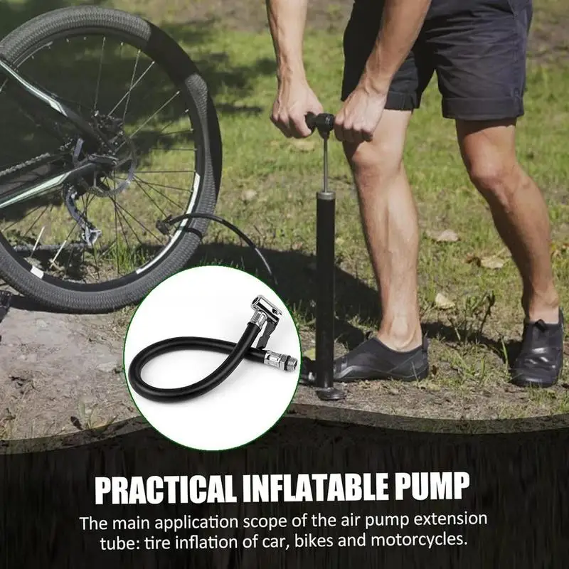 Car Tire Inflator Hose Inflatable Air Pump Extension 37cm Universal Air Pump Connection Hose Multipurpose Tire Inflation Adapter