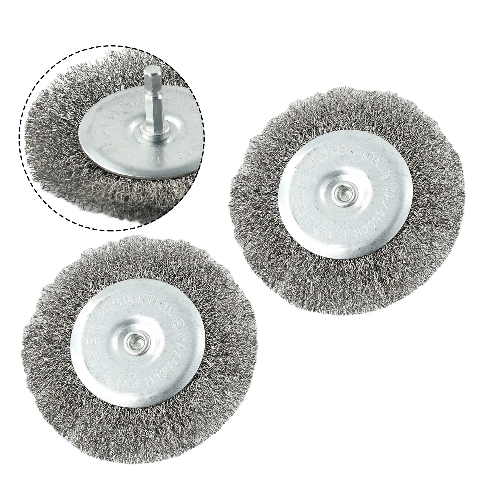 Electric joint brush 2pcs Stainless Steel Electric Joint Brush Replacement Brush Wire Set Metal Grout Brushes 6mm Shank For EFB 400 401 Blister