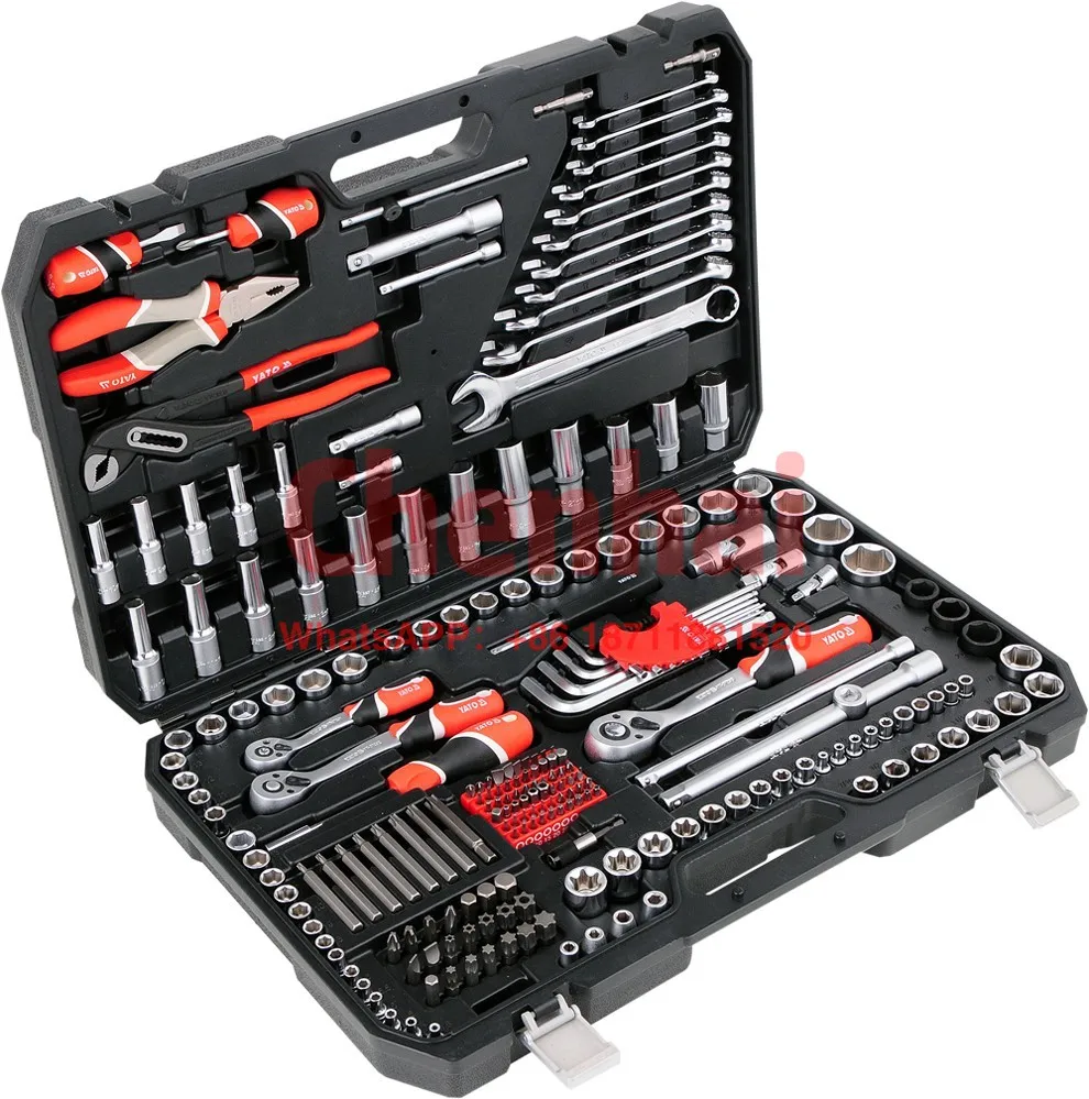 

Yato 125PCS Professional Hand Tools Socket Set 1/4", 3/8" & 1/2" 225PCS Tool Set Tool Bag Set YT-38941