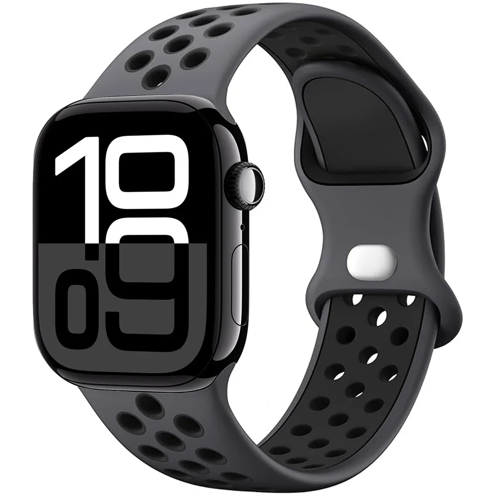 Premium Silicone Sports Bracelet Replacement for Apple Watch - Universal Fit