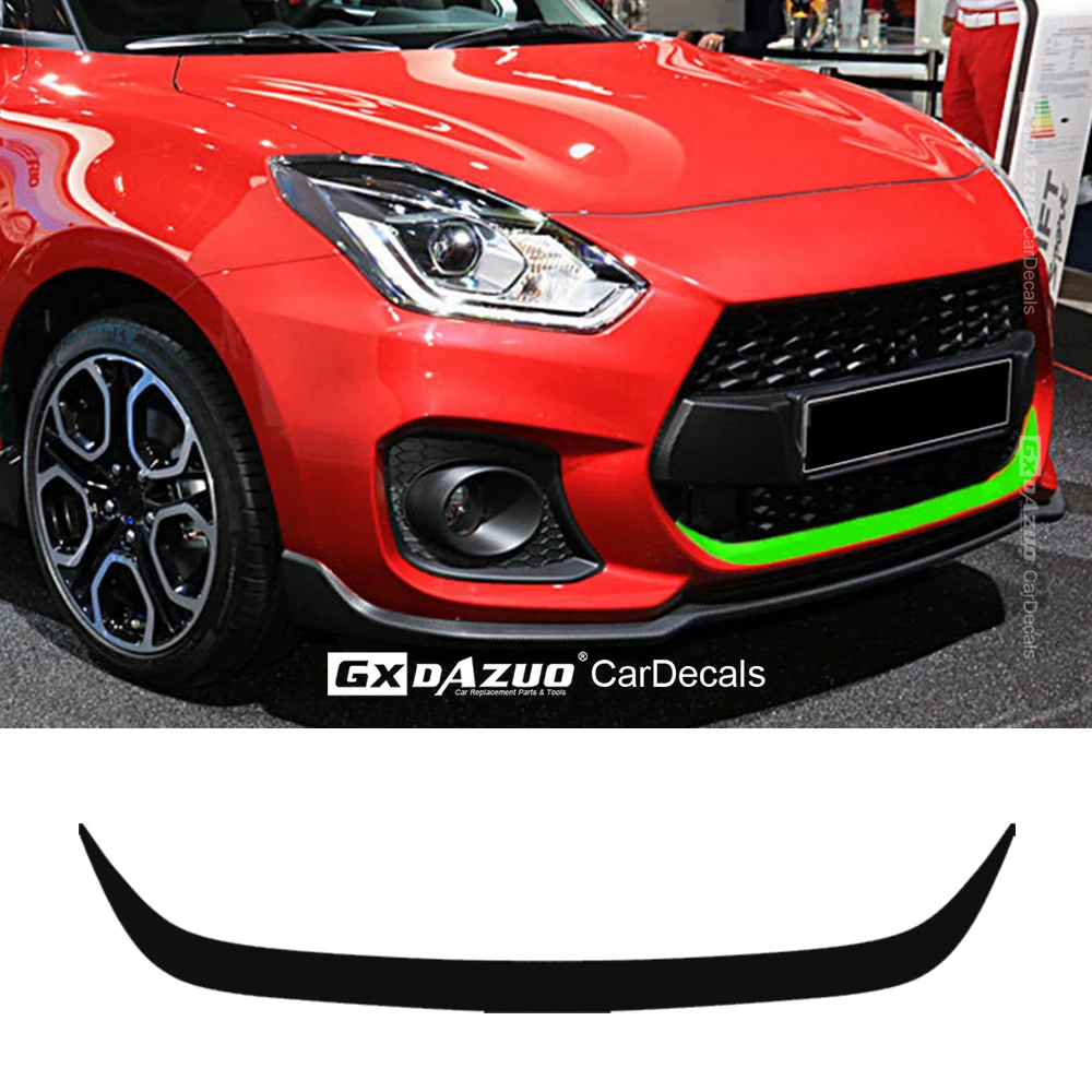 Per Suzuki Swift Sport Carbon Black Red Matte Grey Green Blue Front Lip Stripes Decor Grille Auto Racing Styling Vinyl Decal