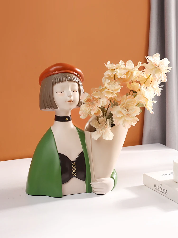 

Creative bouquet girl light luxury ornaments for home decoration