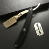 1Pcs Professional Barber Wooden Shaving Razors Manual Salon Haircut Removal Tools Men Beard Shaving Knife Holder Wholesale 2