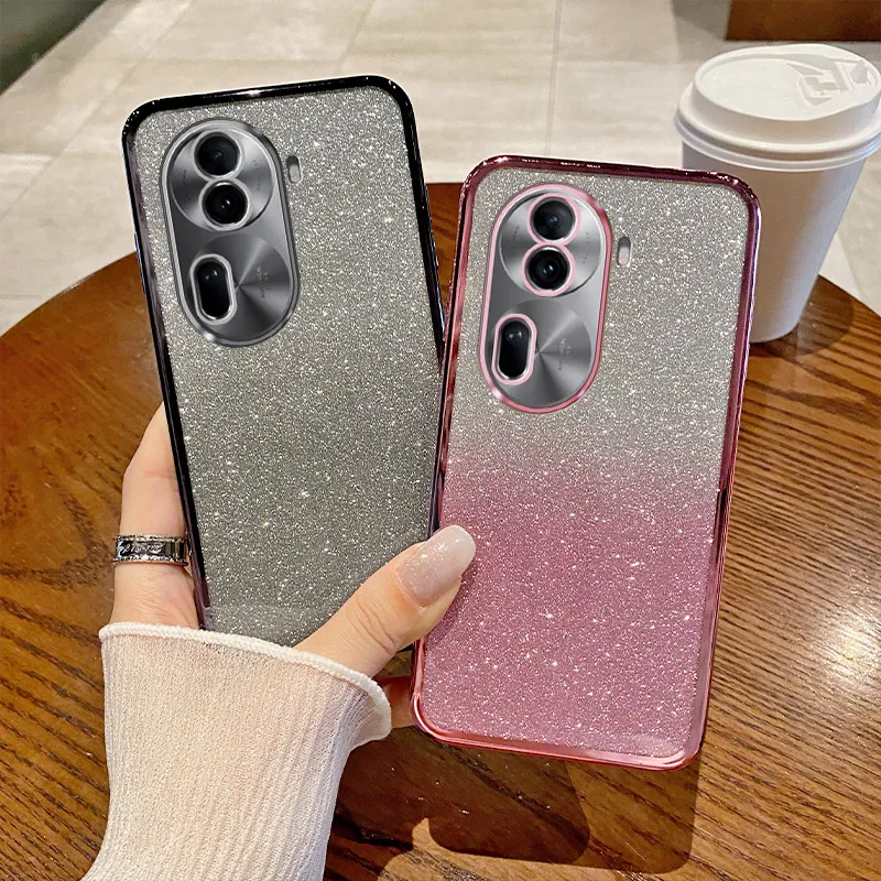 Gradient Glitter Soft Phone Case - Stylish Protective Cover with Sparkling Design