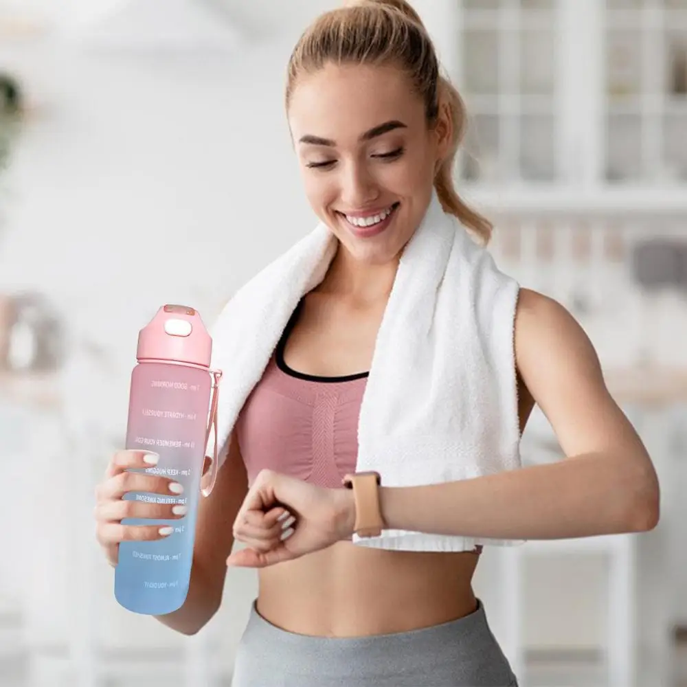 Sports Water Bottle With Handle 1Liter