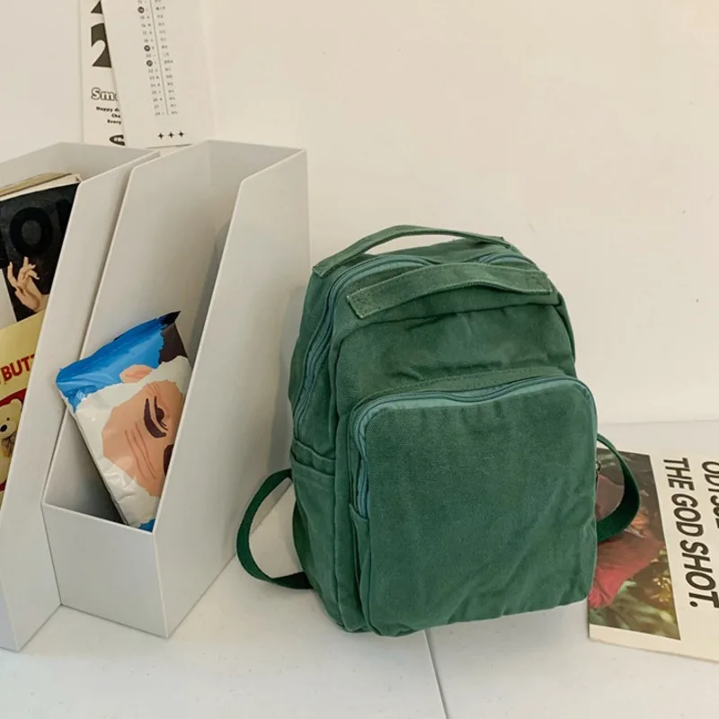 Women's Shoulder Bag 2024 New Leisure Art Wash Canvas Simple and Lazy Solid Color Fashion Travel Bag