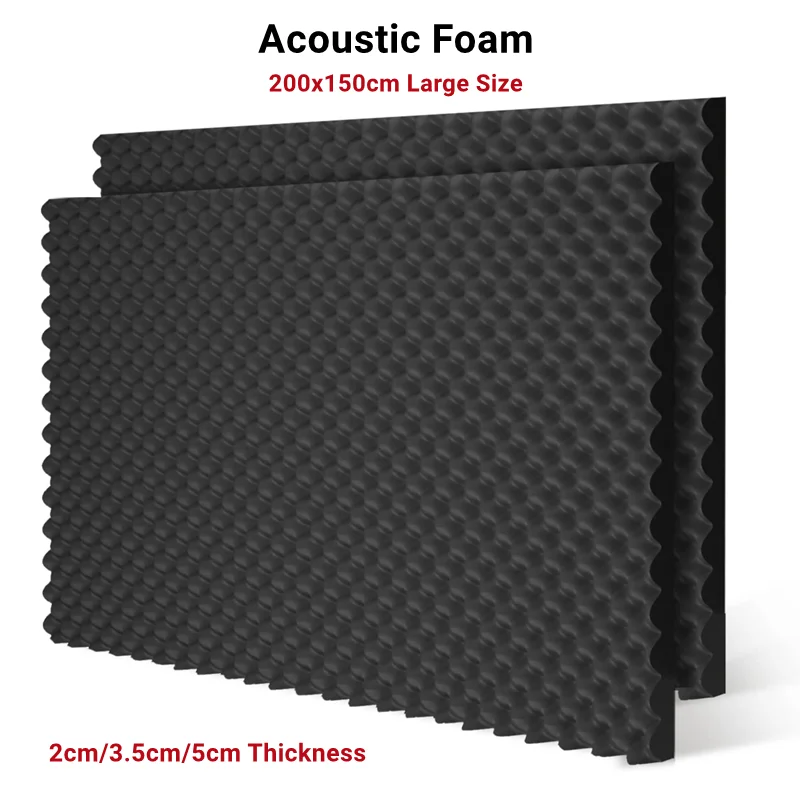 1PC150x200cmLargeSizeStudioAcousticPanelsSoundFoamEggCrate
