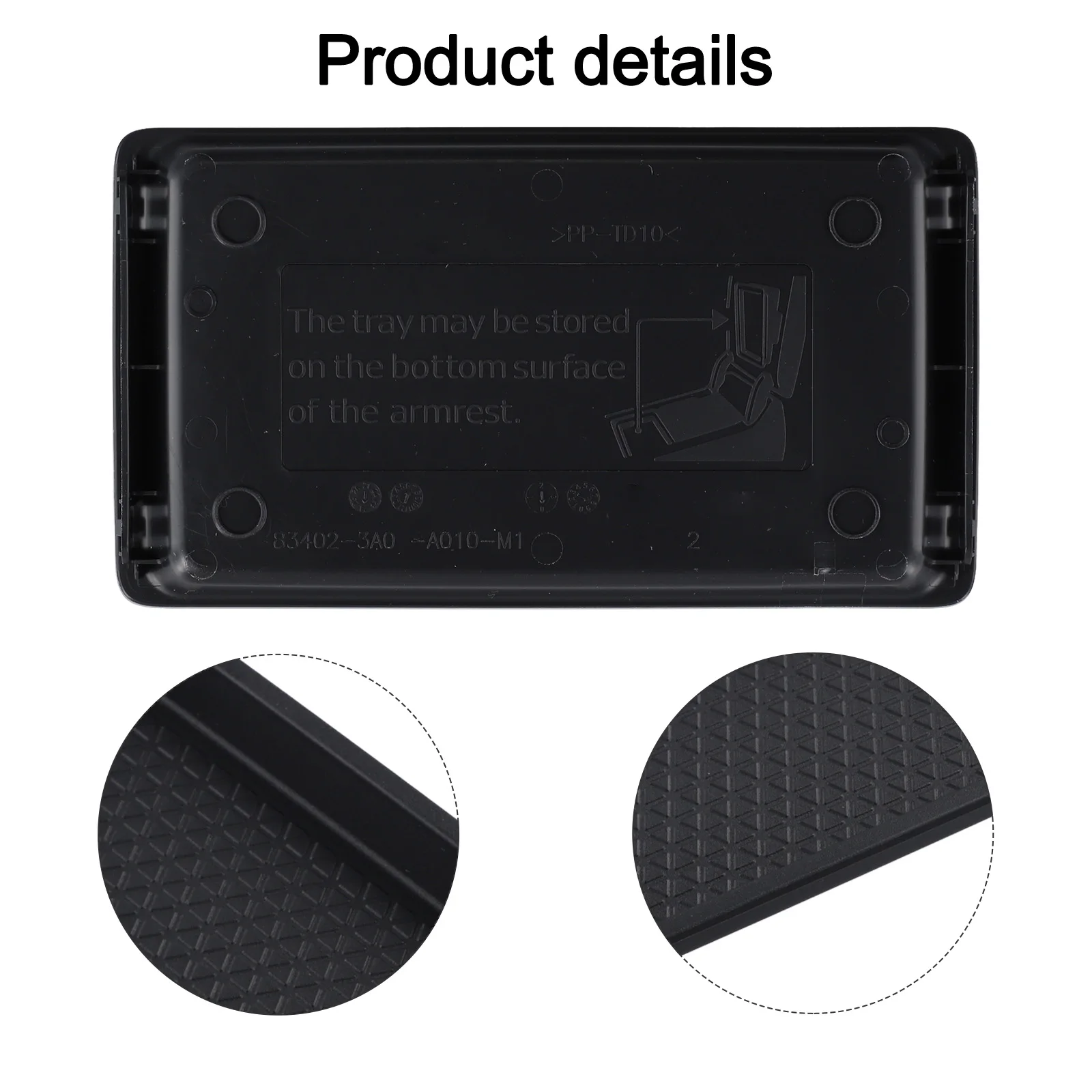 혼다 CRV 2023-2024용 센터 콘솔 트레이, 83402-3A0-A01 OE 사양 대체, 강력한 ABS 소재