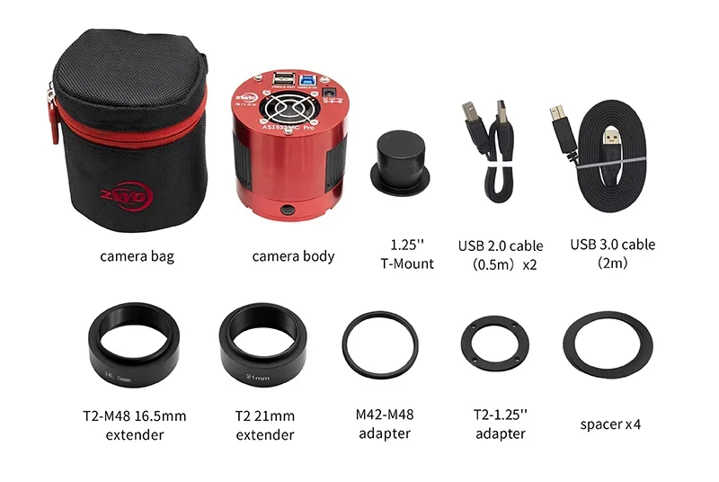 ZWO ASI533MC Pro astronomical usb telescope eyepiece camera astronomy dsp color CCD CAMERA for telescope digital camera