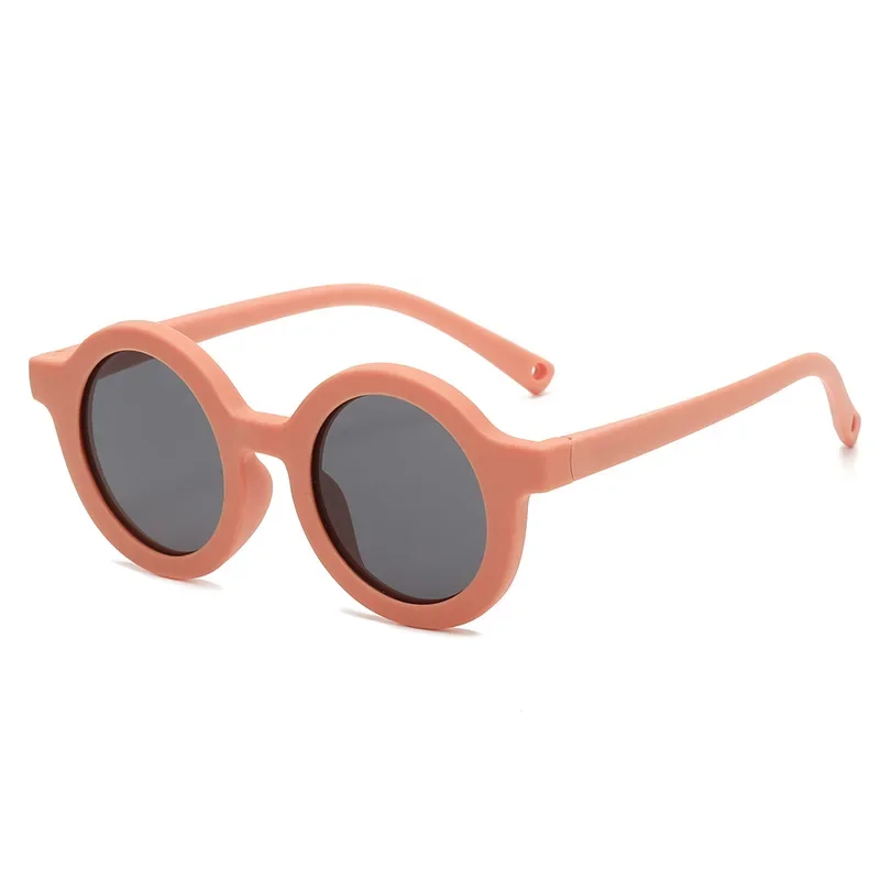 

1-8 Years Round Baby UV400 Polarized Sunglasses TPEE Children Luxury Cute Classic Glasses Anti Blue Light Shade Sunglasses