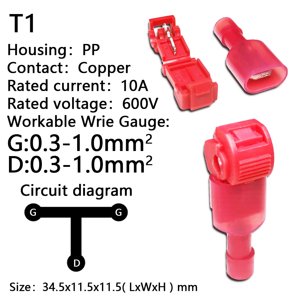 10/20/40/50Pcs T-Tap Connector Quick Electrical Cable Connector Snap Splice Lock Wire Terminal Waterproof Crimp Wire Terminal brushed ac motor Electrical Equipment & Supplies