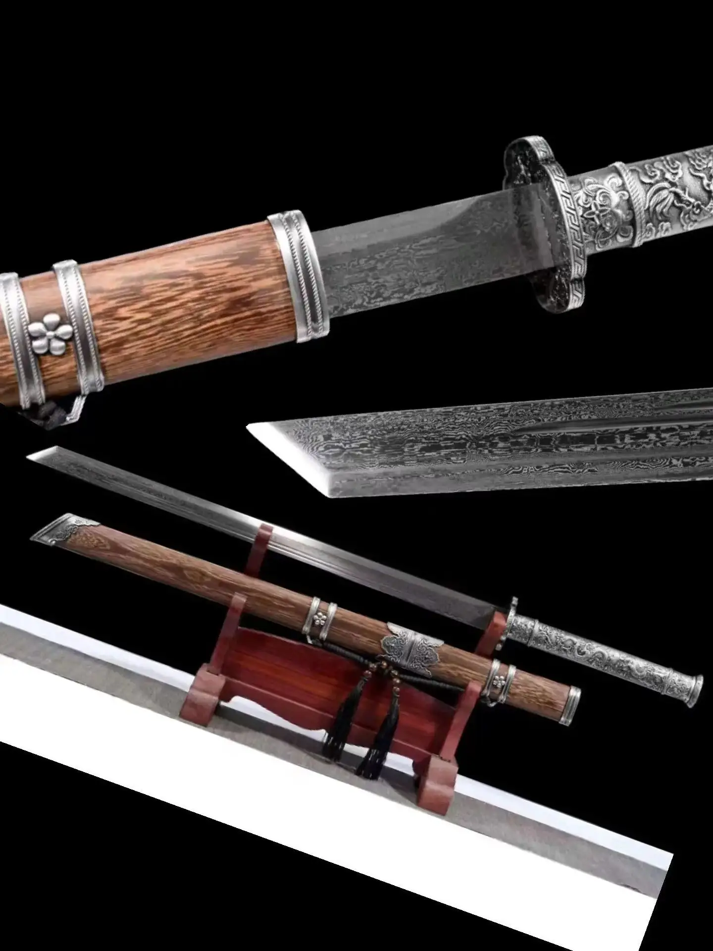 

Настоящий Китайский боевой меч кунг-фу, цветение сливы, многофункциональное складное стальное лезвие ручной работы, без заточек