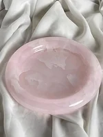 Modern Light Luxury Marble Stone Round Tray ART Photographic Prop Living Room Decoration Perfume Jewelry Pink Onyx Storage Tray 2