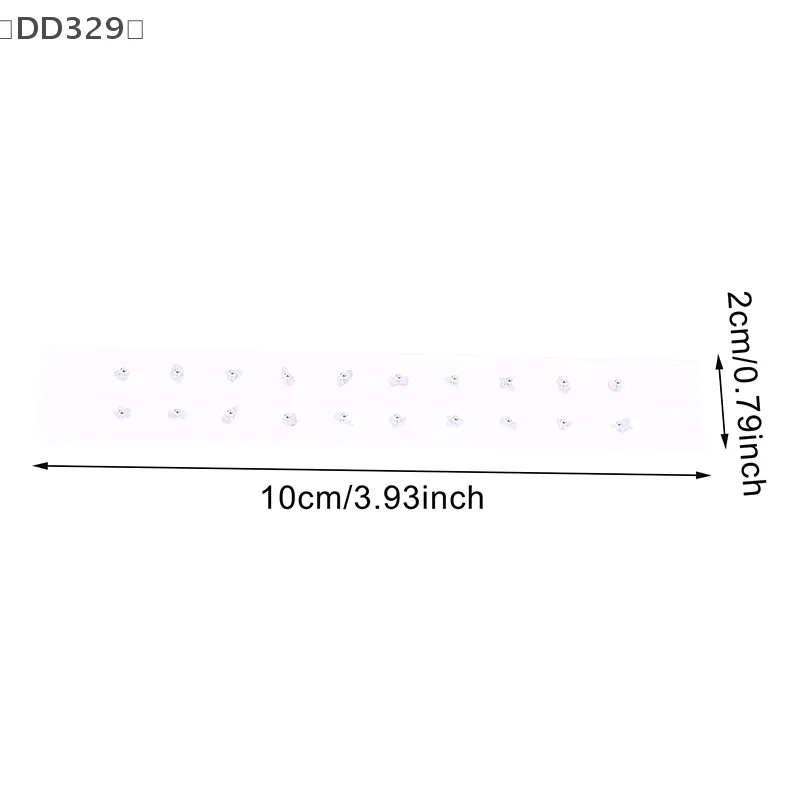 〔DD329〕20 Pcs/Sheets Ear Seed Acupuncture Auricular Alien Colored Diamonds Disposable Ear Stickers Massage Therapy Needle Patch