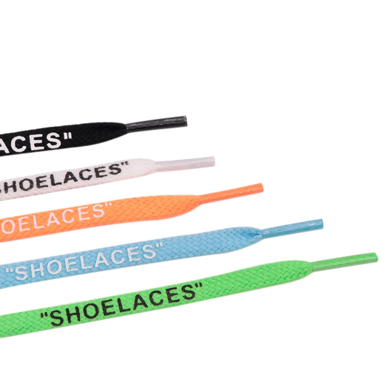 Weiou 8MM Foot Wearing Accessory Athletic Air String Wellace Quality Wholesale Skinny Font Printed Polyester Cotton Sneaker Rope