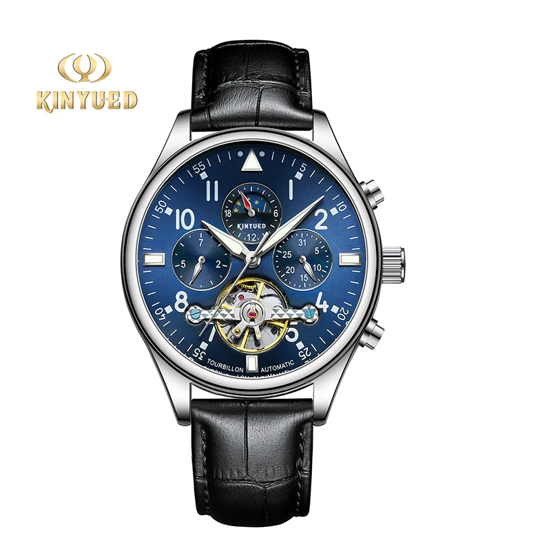 

Kinyued New Men Mechanical Watch Automatic Watch For Man Hand Clock Dispaly Wristwatches Business Luminous Hands Watches