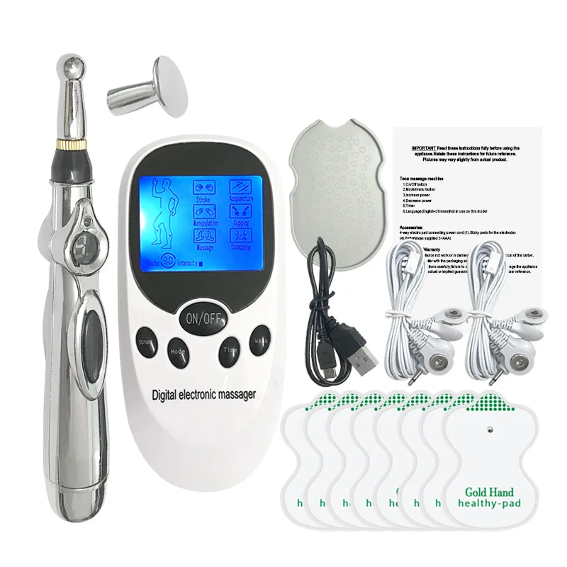 Massageador Muscle Ems Fisioterapia Tens Machine Stimolatore Muscolare Tennis Agopuntura Massaggio Corpo Collo Massaggiatore Viso Sauna