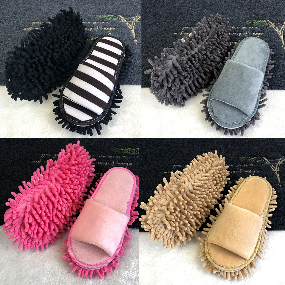 Lazy Slippers Floor Dust Cleaning Slippers Shoes Clean Slippers Wipe The Floor Open-toed Lazy Wiping Slippers Shoes - AliExpress