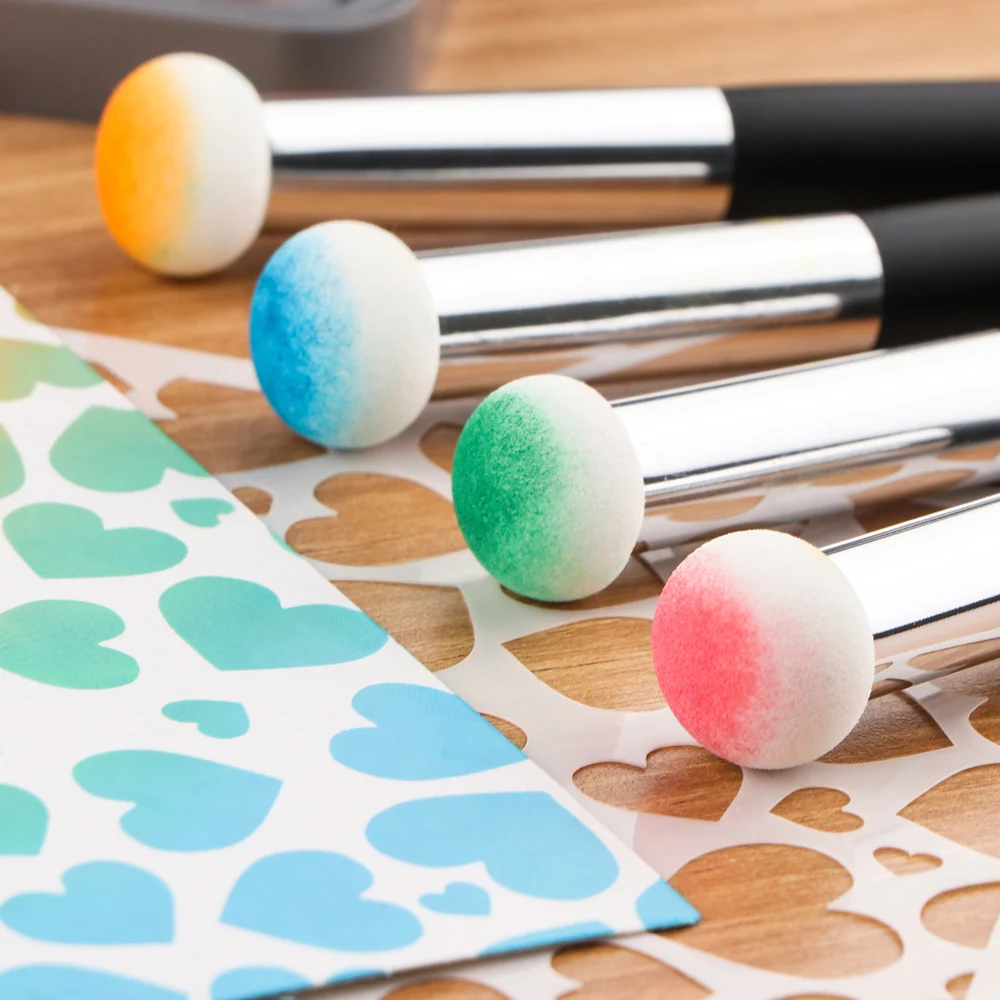 Mini Paper Pouncers Ink Applicator For Direct Ink Application On Crafts Sponge Applicators Projects Easily Smudge Tools 4Pcs/set paper pouncers