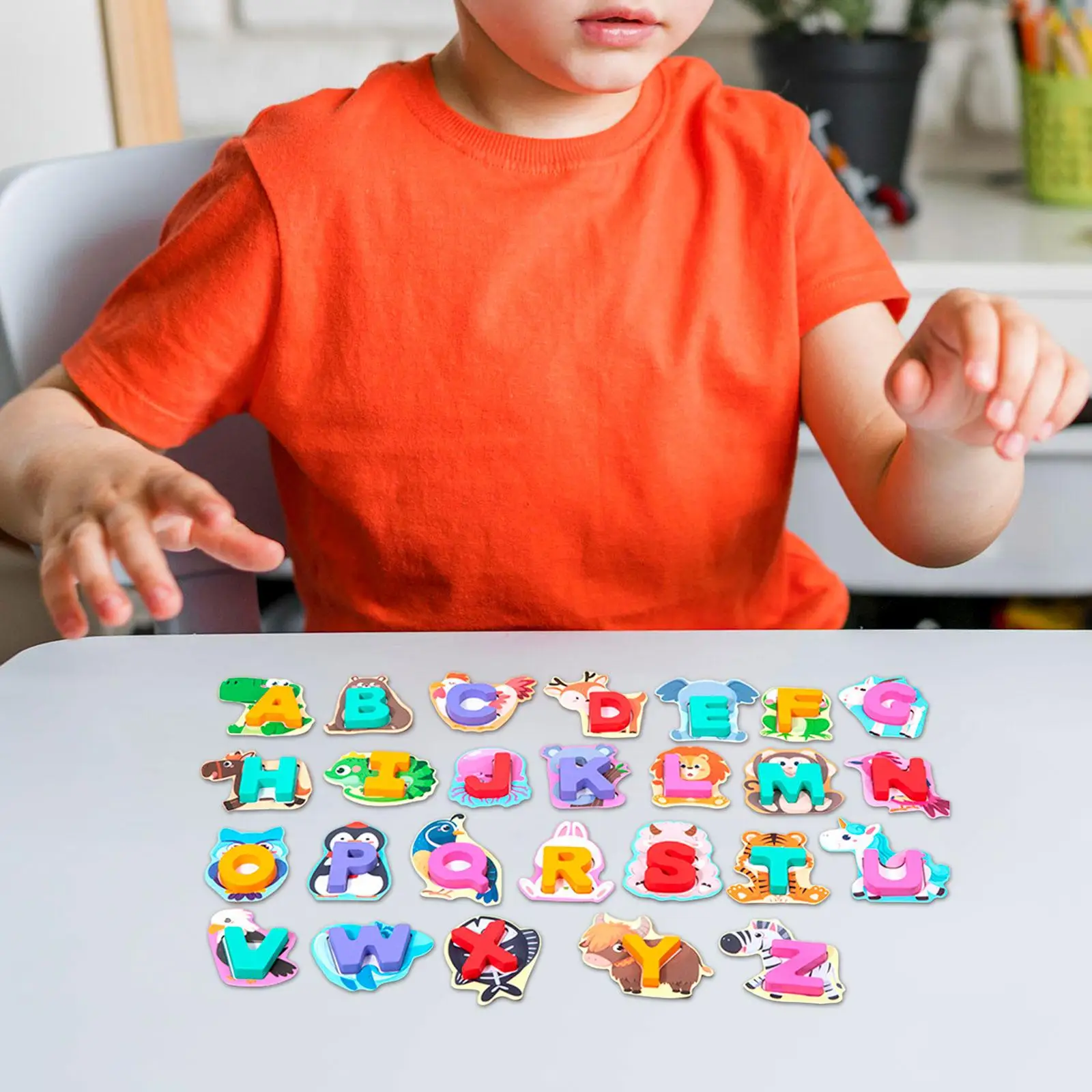 

Alphabet Pairing Puzzle Develop Intelligence Montessori Toy Puzzle for