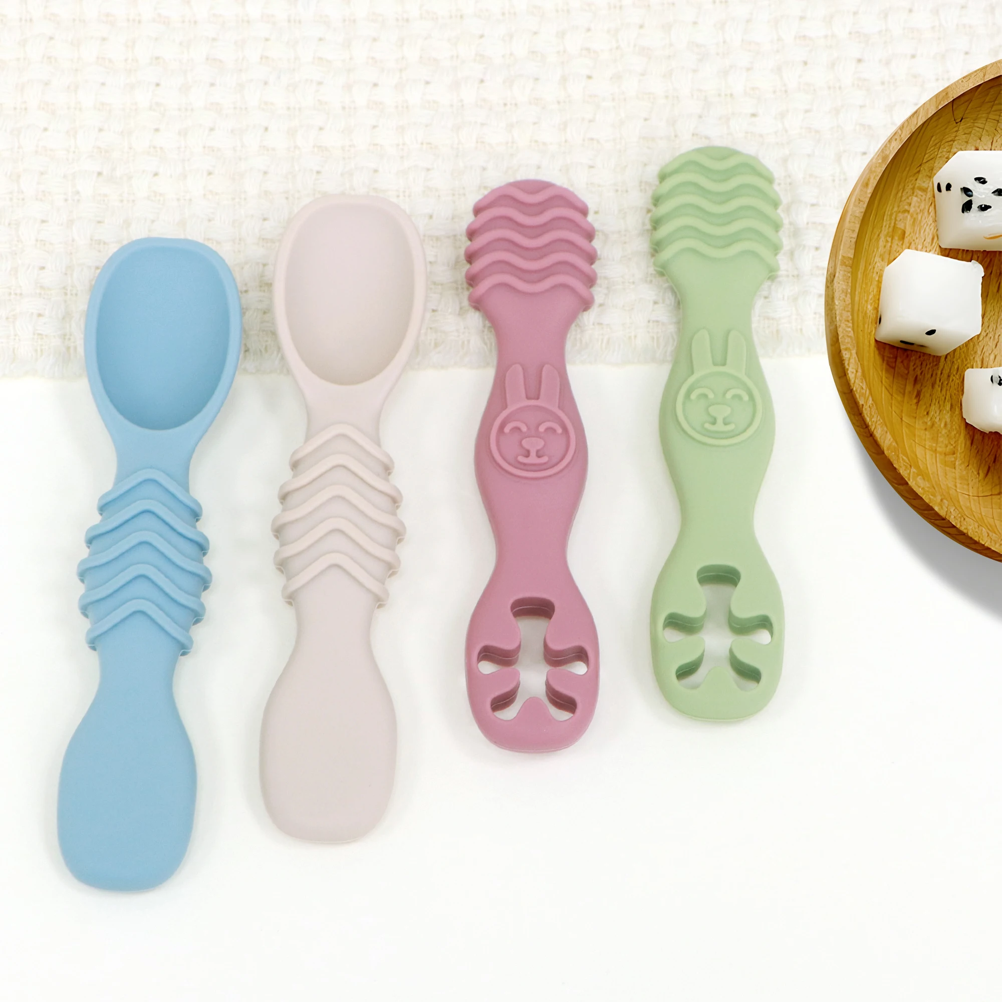 Fashion New 2-pack Silicone Toddler Spoon - Tableware - Baby Feeding Supplies Toddler Food Supplies, Noodles, Perfect Christmas 3