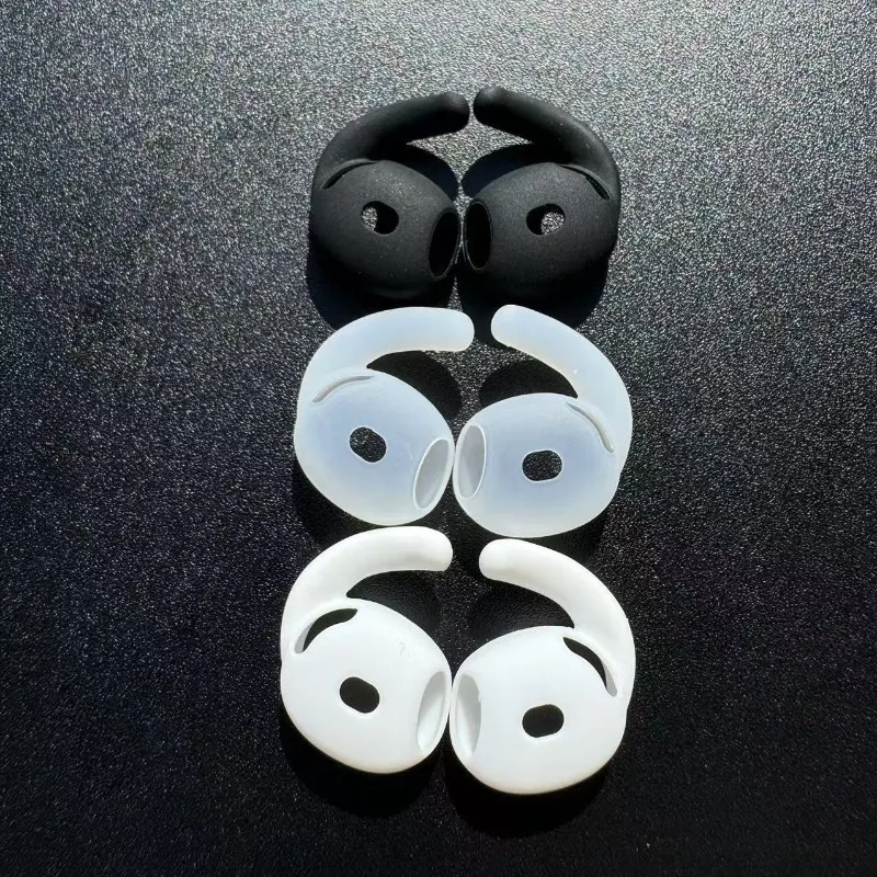 Silicone Ear Tips Ear Hooks for AirPods 4 Headphone ,Anti-Slip Sport Earbud Covers for Apple AirPods 4 Earphones Tips 2 Pairs