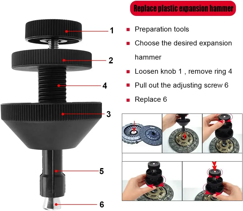 Car Clutch Alignment Tool, Universal Auto Clutch Alignment Dismantle Tool Single Plate For Car Repair Fix Correcting