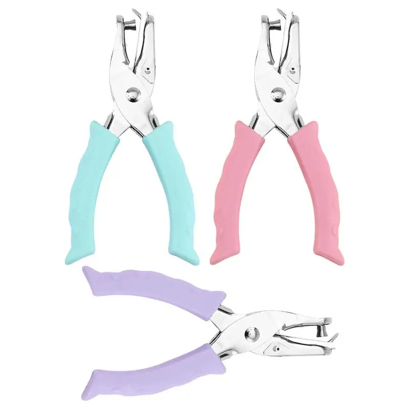 1 Hole Puncher Heavy Duty 1 Hole Punch Tool Paper Puncher Portable Hand Held Scrapbook Tool Ergonomic Soft Grip paper punch hole punching tools